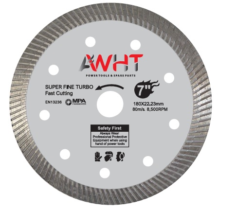AWHT SUPER FINE TURBO BLADE 180X22.23MM